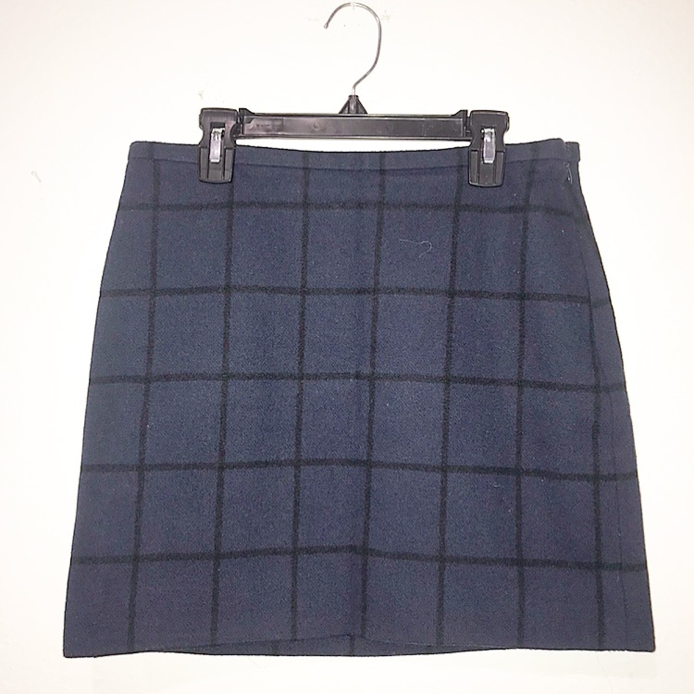 Madewell Plaid Wool Mini Skirt